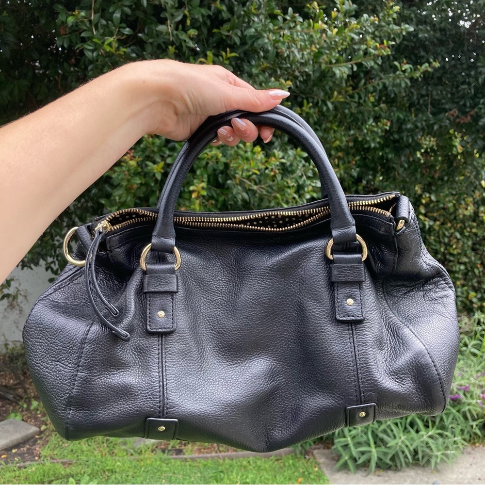 Kate Spade Black Leather Satchel - Picture 9 of 12
